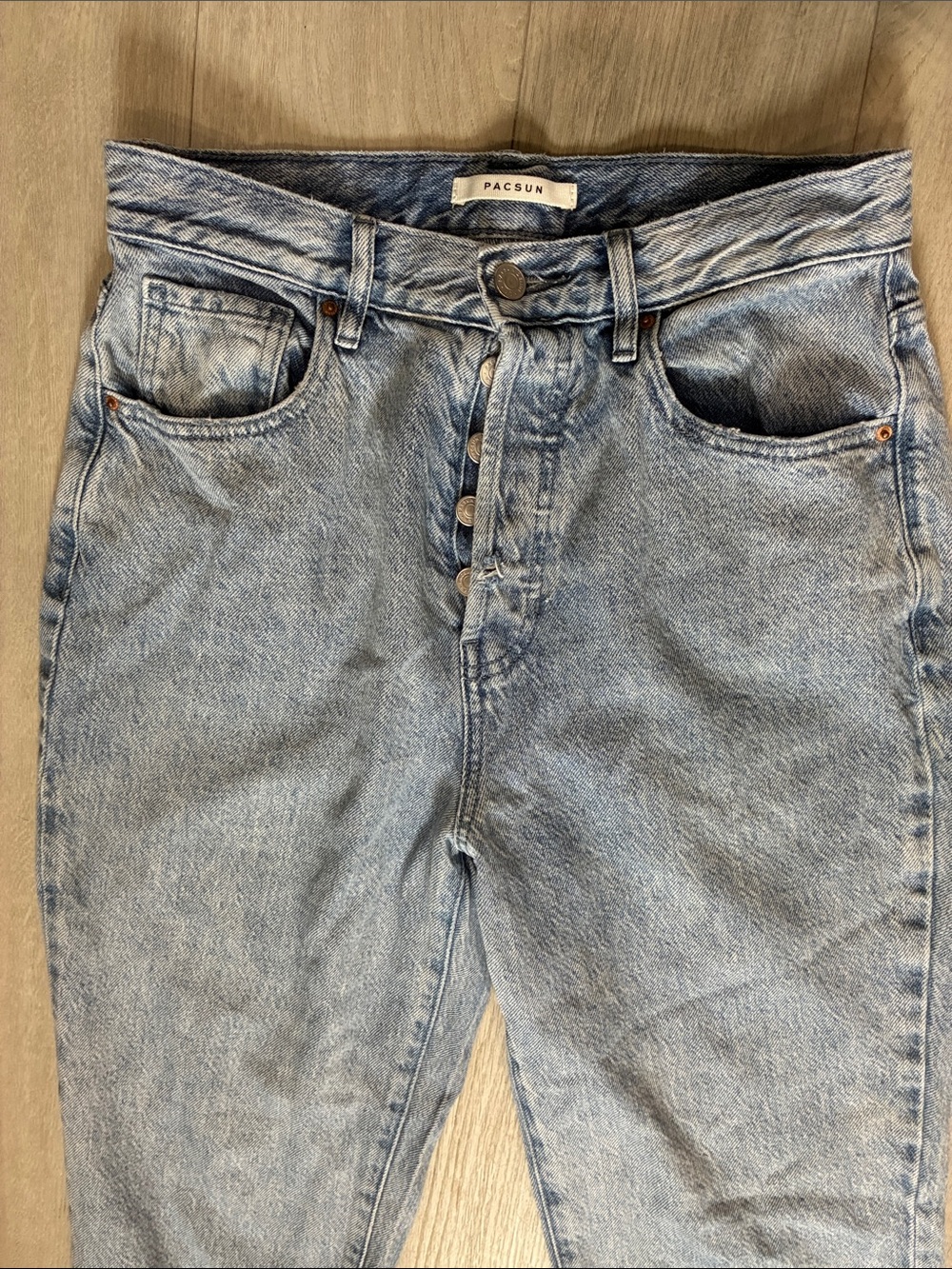 PacSun Light Blue Button-Fly Dad Jeans